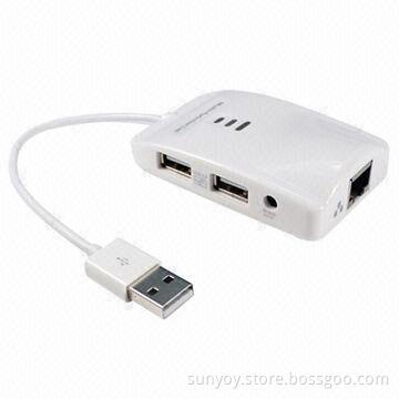 USB 2.0 Multifunction LAN Adapter for Mac, UltraBook, Laptop and Desktop Computer